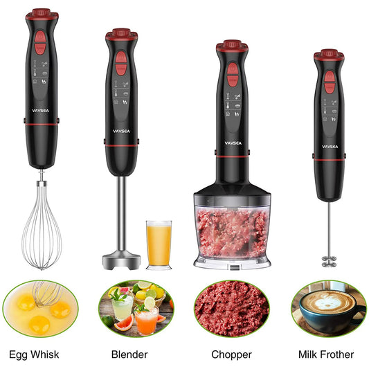 Immersion Hand Blender, 12-Speed Multi-Function Handheld Stick Blender with Stainless Steel Blades, Chopper, Beaker, 600ml, Whisk and Milk Frother for Baby Food/Smoothies/Puree, BPA Free (4.6) 4.6 stars out of 2116 reviews 2116 reviews