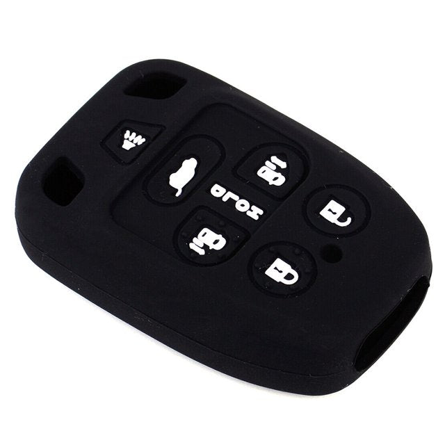 Clicker Silicone Remote Key Cover Black 6 Buttons Fit for Honda Odyssey 11-14