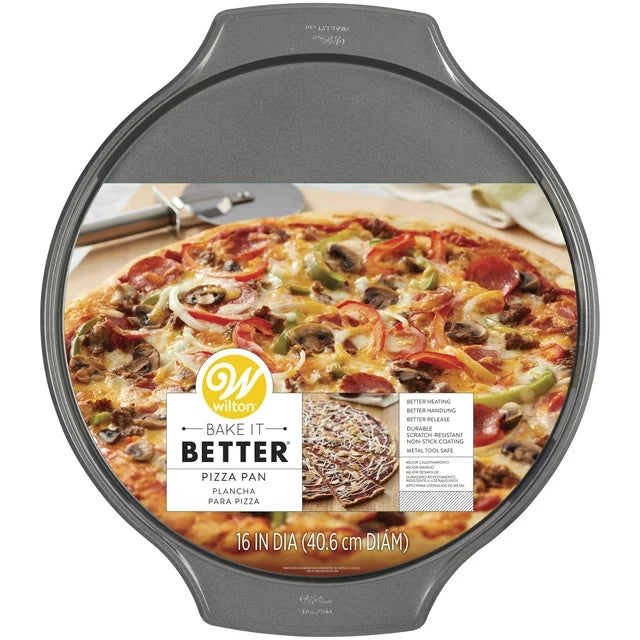 Bake it Better Steel Non-Stick Pizza Pan, 16-inch