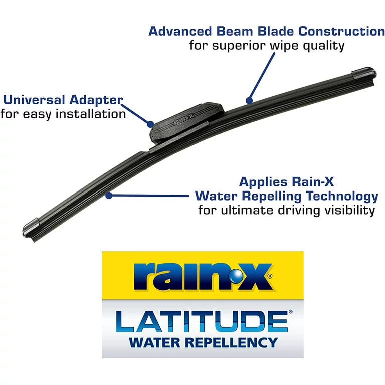 Rain-x Latitude Water Repellency Wiper Blade, 22" 2 Pack - 810165