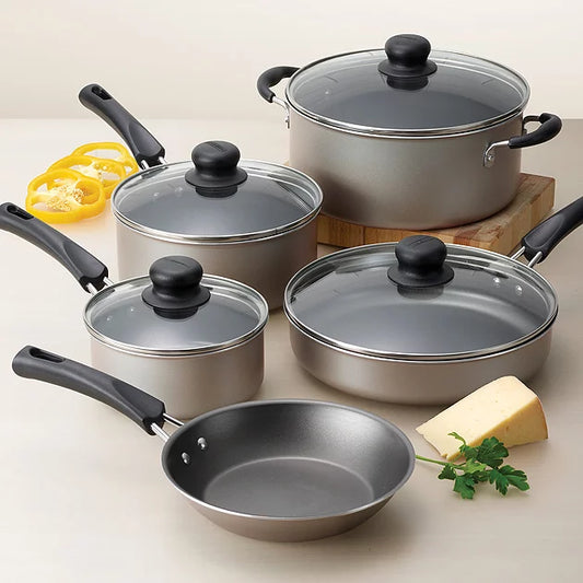 9-Piece Non-Stick Cookware Set, Champagne