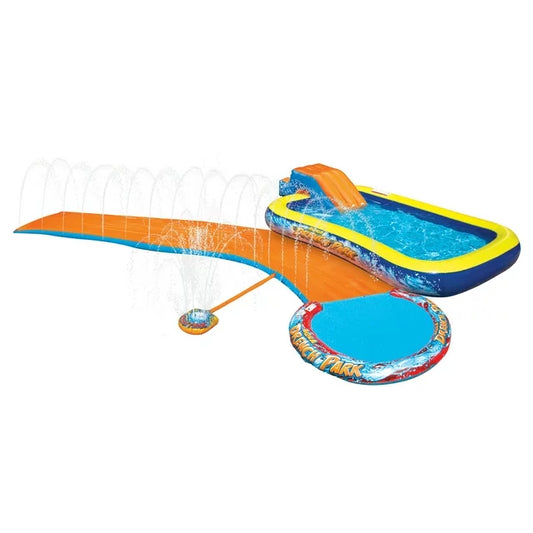 Aqua Drench 3-In-1 Splash Park w/ Pool, Sprinkler & Waterslide